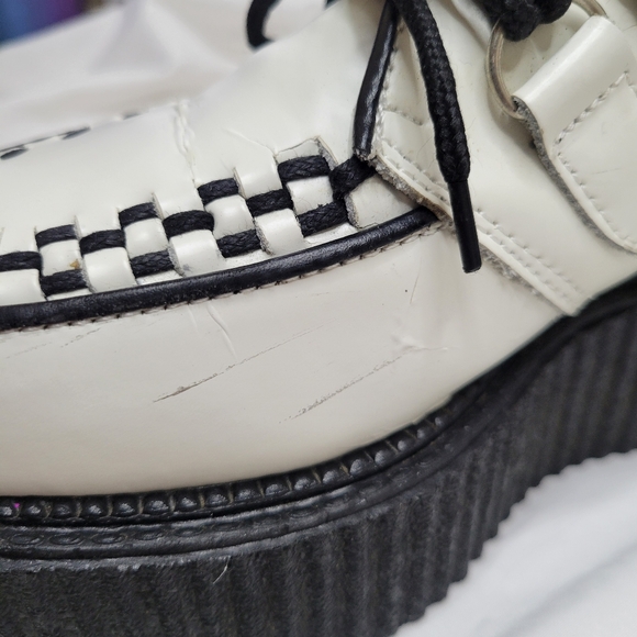Demonia black & white contrast platform oxfords - Picture 6 of 16